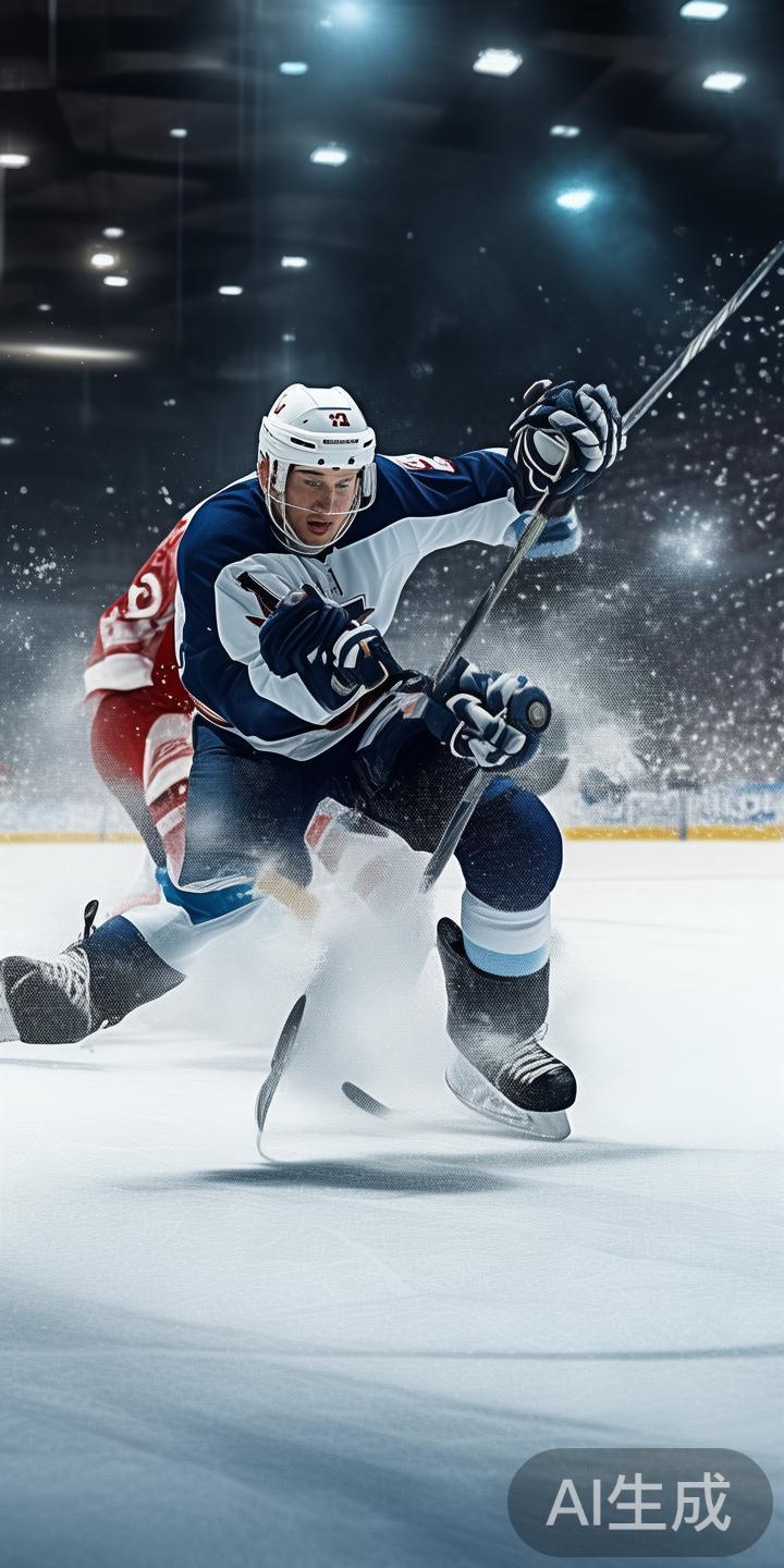 冰球中的突破摆脱技巧，主要目的是在对手的盯防下成功